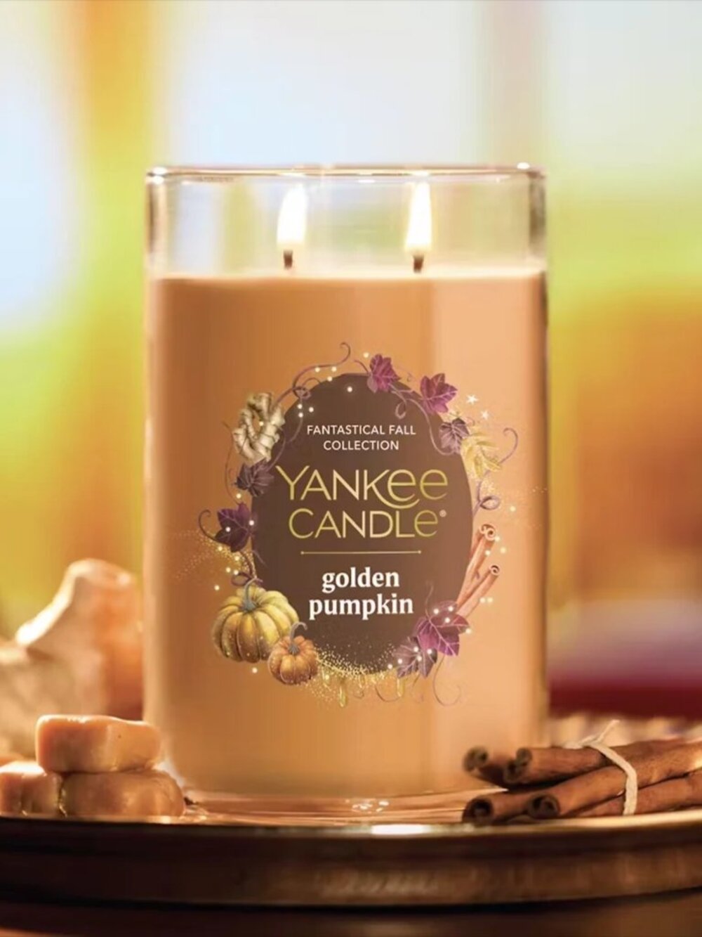 Yankee Candle Golden Pumpkin Large Tumbler - 20 oz - NWT